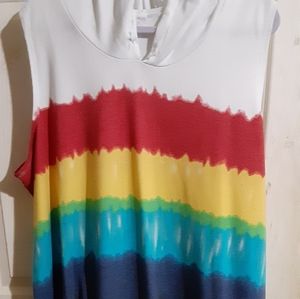 Pride sleeveless hoodie dress by Livi